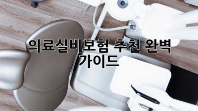 의료실비보험 추천: 완벽 가이드